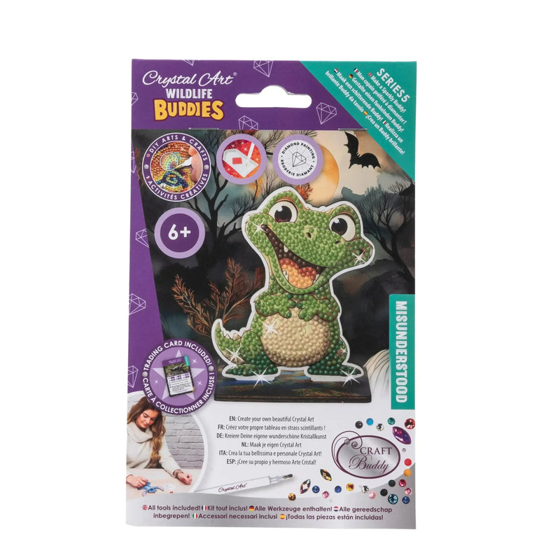 Alligator "Misunderstood" Crystal Art Buddies Kit Craft Buddy - BIG FRENCHIES