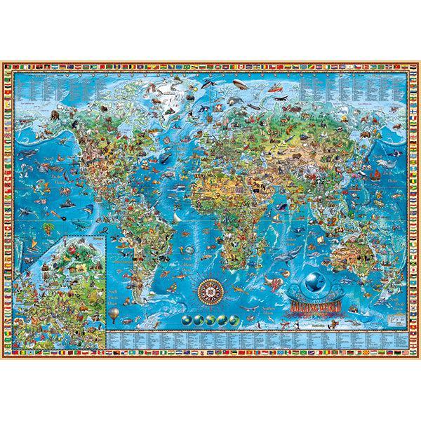 Amazing World Map Art 2000 Piece Jigsaw Puzzle Heye - BIG FRENCHIES