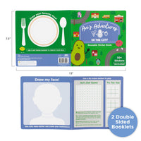 Avi's Adventures In The City Reusable Sticker Book + Marker Set (ages 3+)