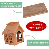Cardboard Gingerbread Cat Playhouse Kit