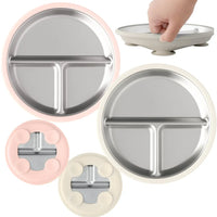 Stainless Steel Plate Set of 2 (Butter Yellow & Baby Blue) - BIG FRENCHIES