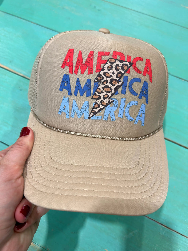 America Leopard Bolt Trucker - BIG FRENCHIES