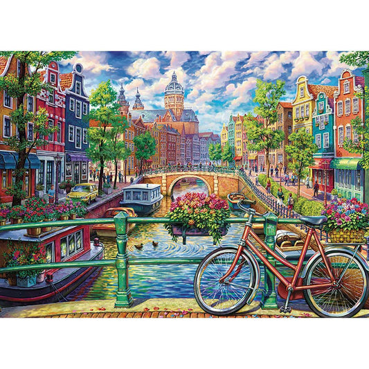Amsterdam Canal 1000 Piece Jigsaw Puzzle Cobble Hill - BIG FRENCHIES