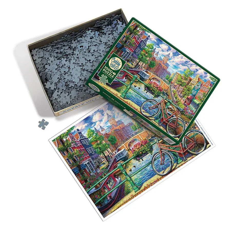 Amsterdam Canal 1000 Piece Jigsaw Puzzle Cobble Hill - BIG FRENCHIES