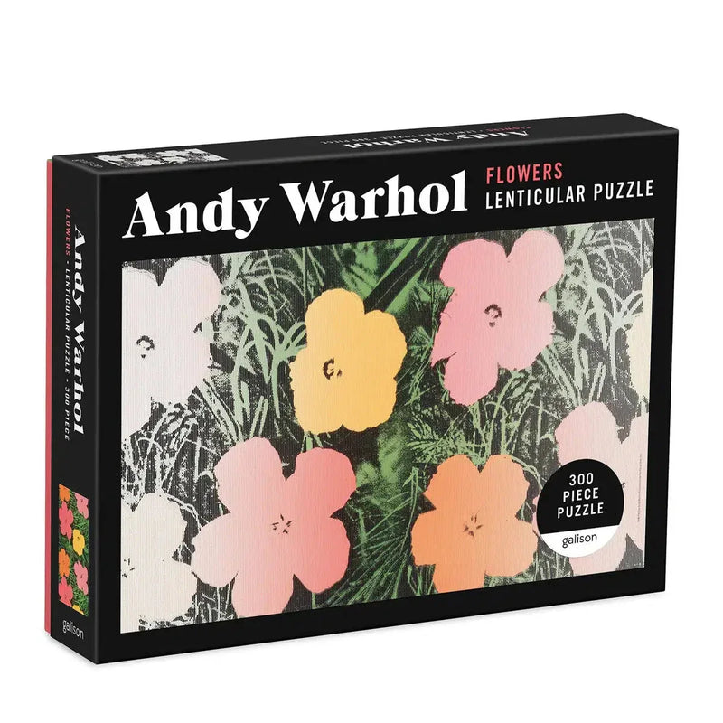Andy Warhol Flowers 300 Piece Lenticular Jigsaw Puzzle Galison - BIG FRENCHIES