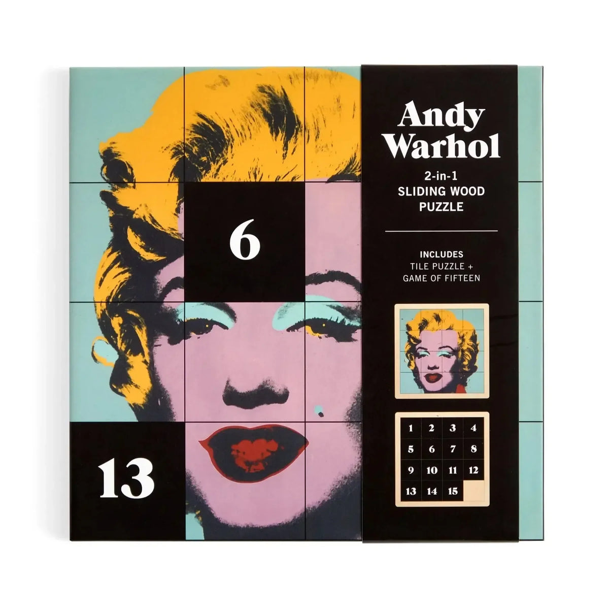 Andy Warhol Marilyn 2-in-1 Sliding Wood Puzzle Galison - BIG FRENCHIES