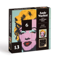 Andy Warhol Marilyn 2-in-1 Sliding Wood Puzzle Galison