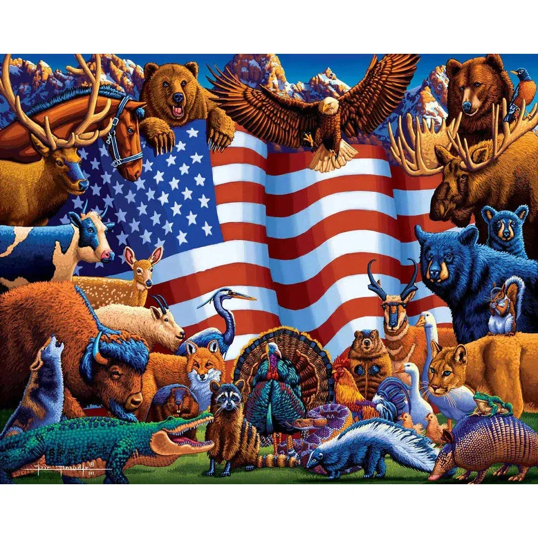 Animals of America 500 Piece Jigsaw Puzzle Dowdle - BIG FRENCHIES