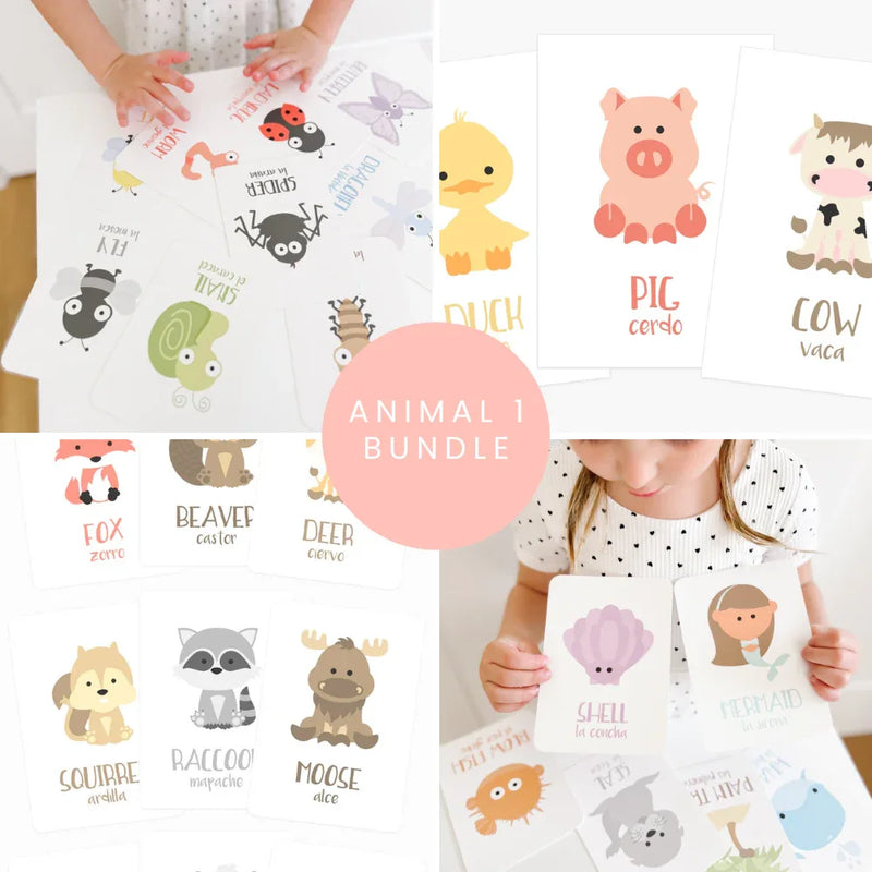 Animal 1 Flashcards Bundle - BIG FRENCHIES