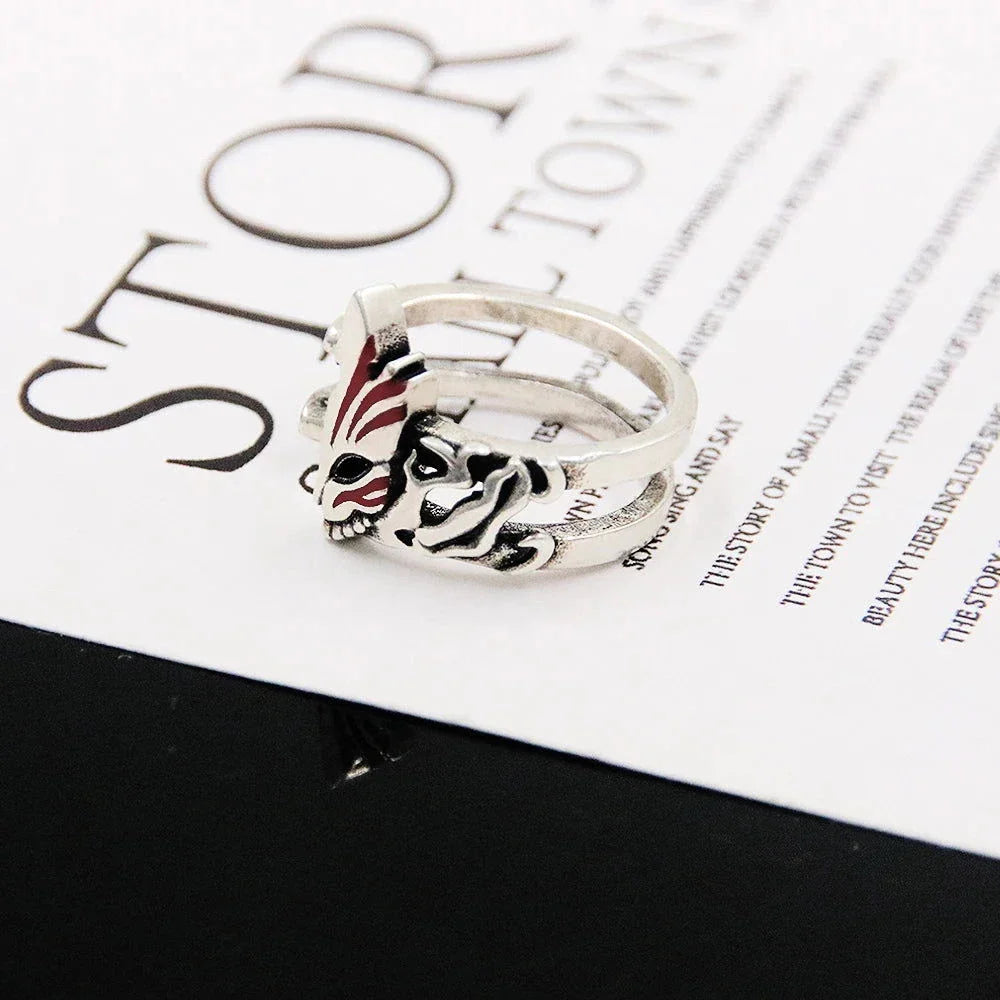 Anime Bleach Cosplay Ring Kurosaki Ichigo Metal Adjustable Unisex Rings Jewelry Accessories