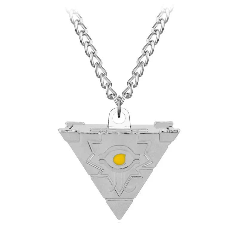 Anime Yu-Gi-Oh Necklace Yugi Muto Millennium Puzzle Millennium Ring Necklace for Fans Jewelry Gift