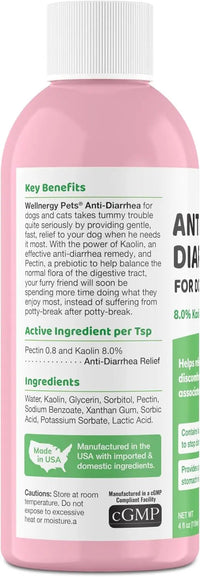 Anti Diarrhea Liquid for Dogs - Dog Diarrhea Relief with Kaolin (4 Oz.)