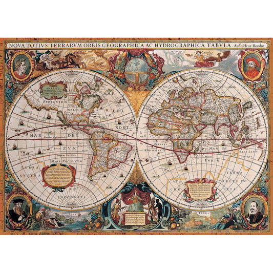 Antique World Map 1000 Piece Jigsaw Puzzle Eurographics
