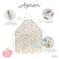 Delilah Floral Apron - fits sizes youth small through adult 2XL - BIG FRENCHIES