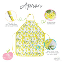 Fresh Lemon Apron - fits sizes youth small through adult 2XL - BIG FRENCHIES