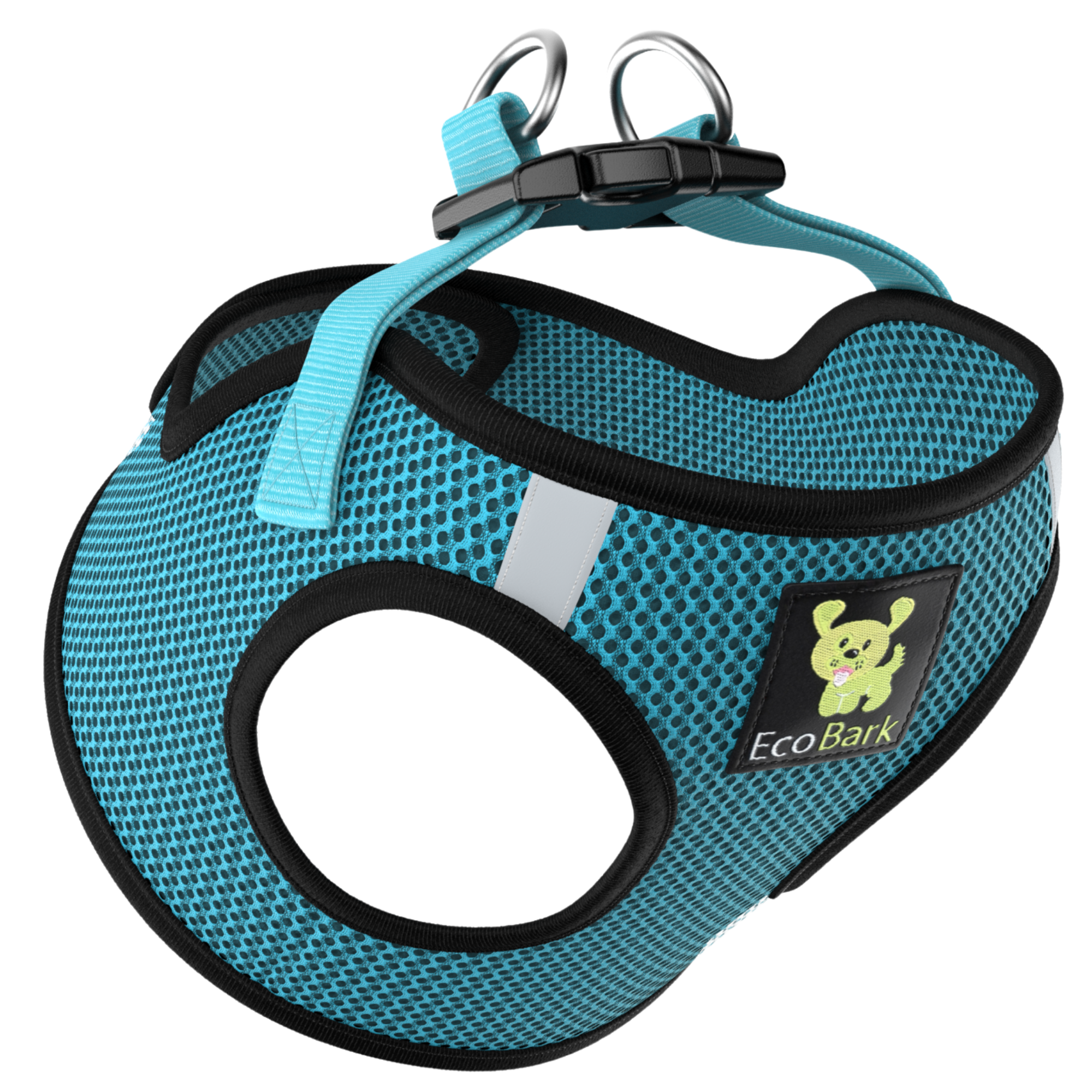 EcoBark Aqua Step In Dog Harness - Reflective Soft Mesh Harness for Small Dogs and Puppies - BIG FRENCHIES