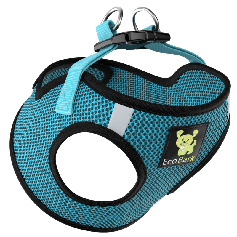 EcoBark Aqua Step In Dog Harness - Reflective Soft Mesh Harness for Small Dogs and Puppies - BIG FRENCHIES