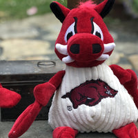 NCAA University of Arkansas, Tusk the Razorback Knottie® Plush Dog Toy - BIG FRENCHIES
