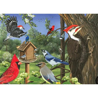 Around the Birdfeeder 35 Piece Tray Jigsaw Puzzle Cobble Hill - BIG FRENCHIES