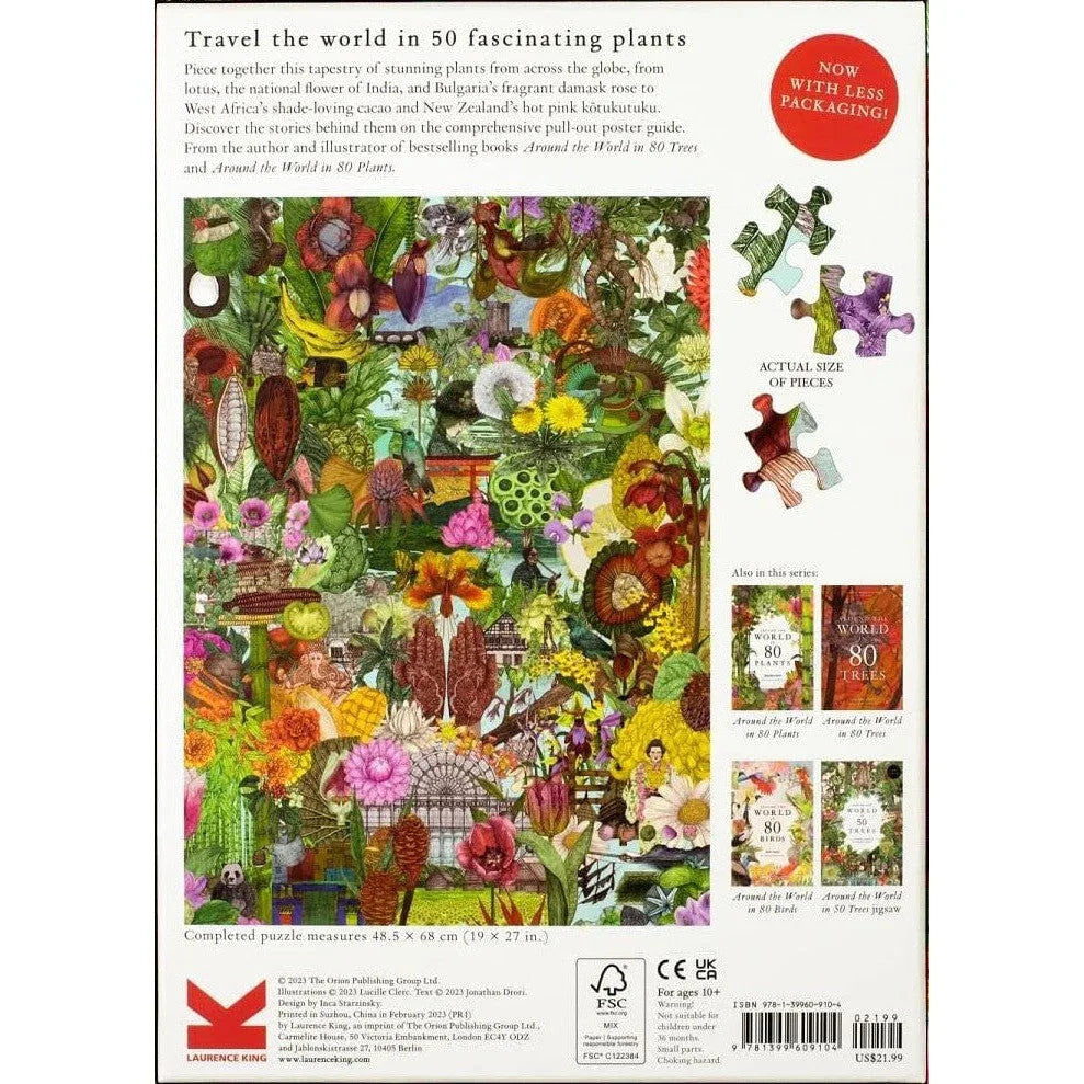 Around the World in 50 Plants 1000 Piece Jigsaw Puzzle Laurence King - BIG FRENCHIES