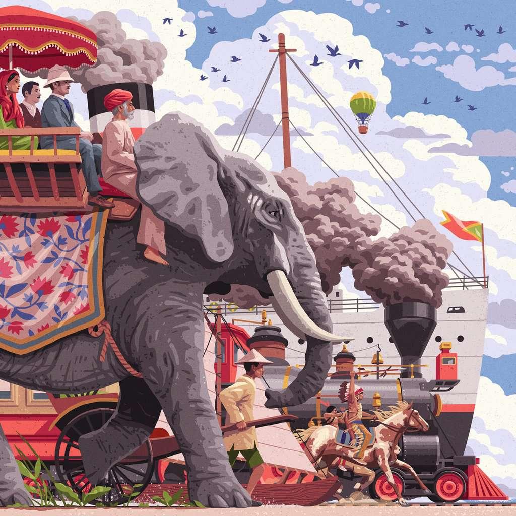 Around the World in 80 Days 750 Piece Jigsaw Puzzle Ravensburger - BIG FRENCHIES