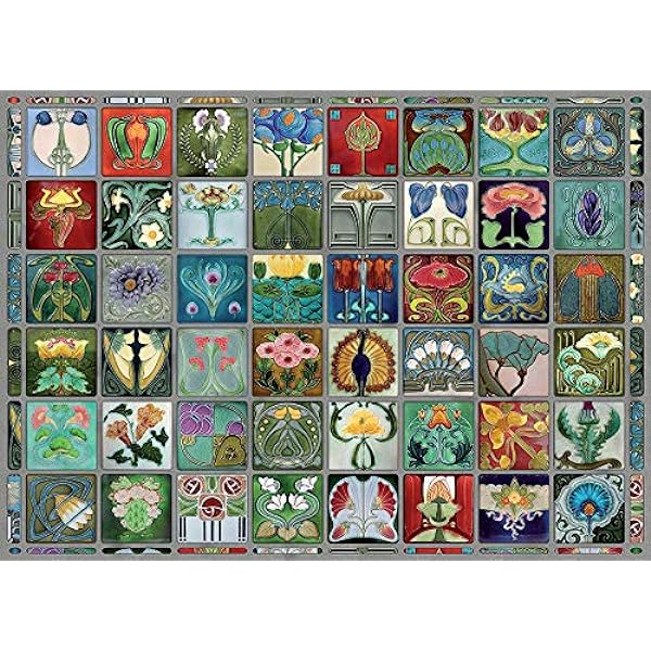 Art Nouveau Tiles 1000 Piece Jigsaw Puzzle Cobble Hill