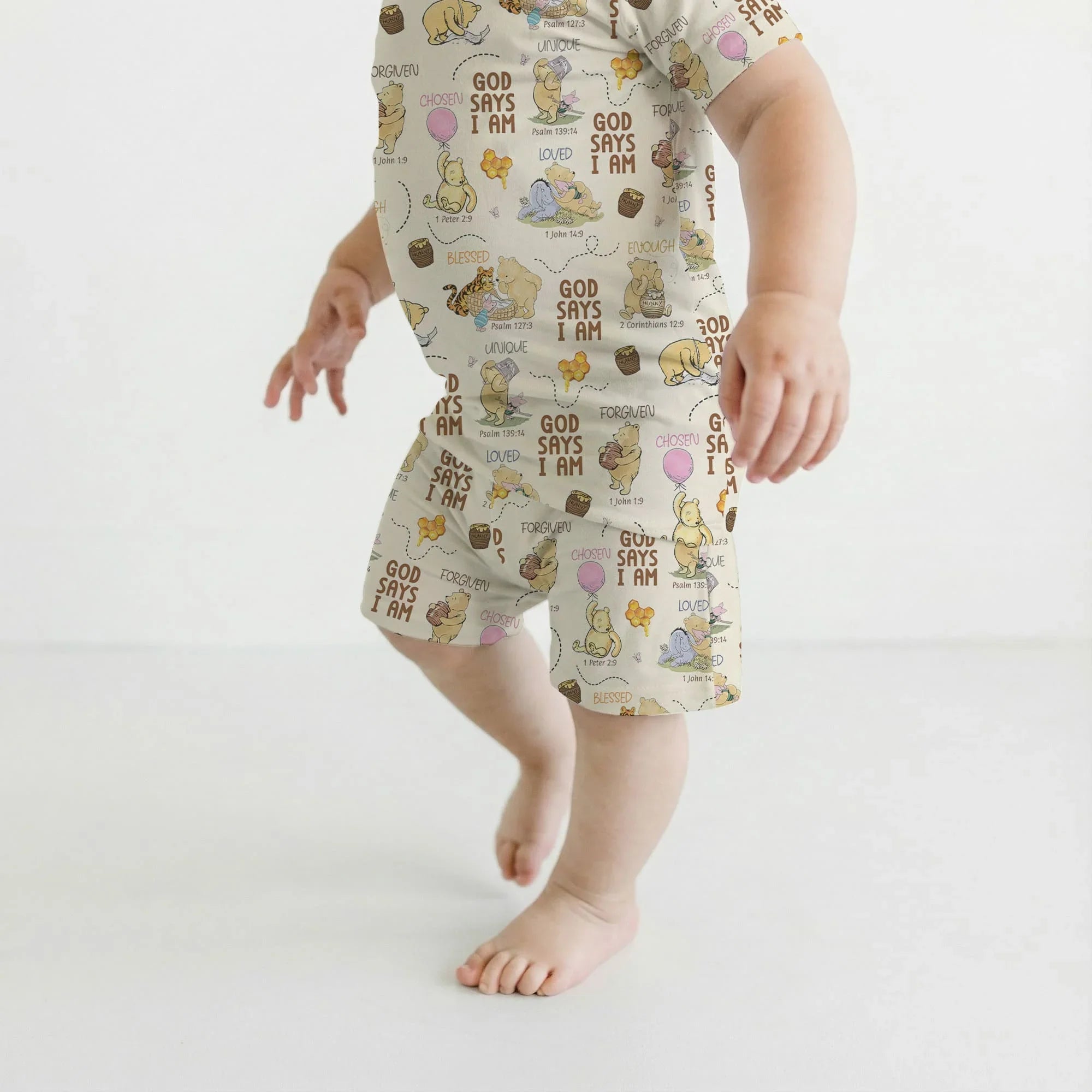 God Says I Am – Little Blessings Short Sleeve Shorts Pajama Set