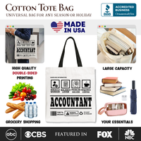 Accountant Nutrition Facts Tote Bag, Bookkeeper Humor Gift Shopper