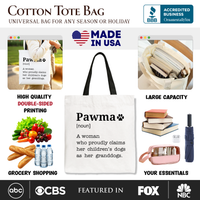 Pawma Definition Canvas Tote Bag, Funny Dog Lovers Mom Gift Shopper