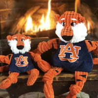 NCAA Auburn University, Aubie the Tiger Knottie® Plush Dog Toy - BIG FRENCHIES