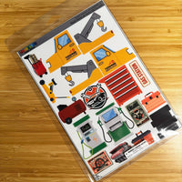 Auto Shop: Reusable Decals for Customizing Magnetic Tiles, Plastic Bricks, and more - BIG FRENCHIES