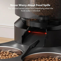 Automatic Cat Feeder with Timer, 6 Meals/Day, Freshness Lock & Low Food Sensor. Smart Dry Food Dispenser for Cats & Dogs - BIG FRENCHIES