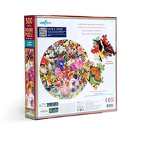 Autumn Bouquet 500 Piece Round Jigsaw Puzzle eeBoo - BIG FRENCHIES