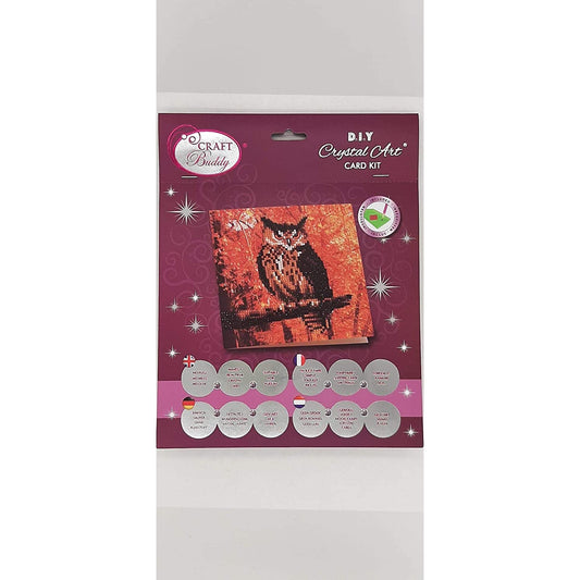 Autumn Owl Crystal Art Card Kit Craft Buddy