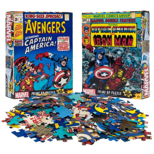 Avengers Comic Set of 2 300 Piece Lenticular Jigsaw Puzzles Prime 3D - BIG FRENCHIES