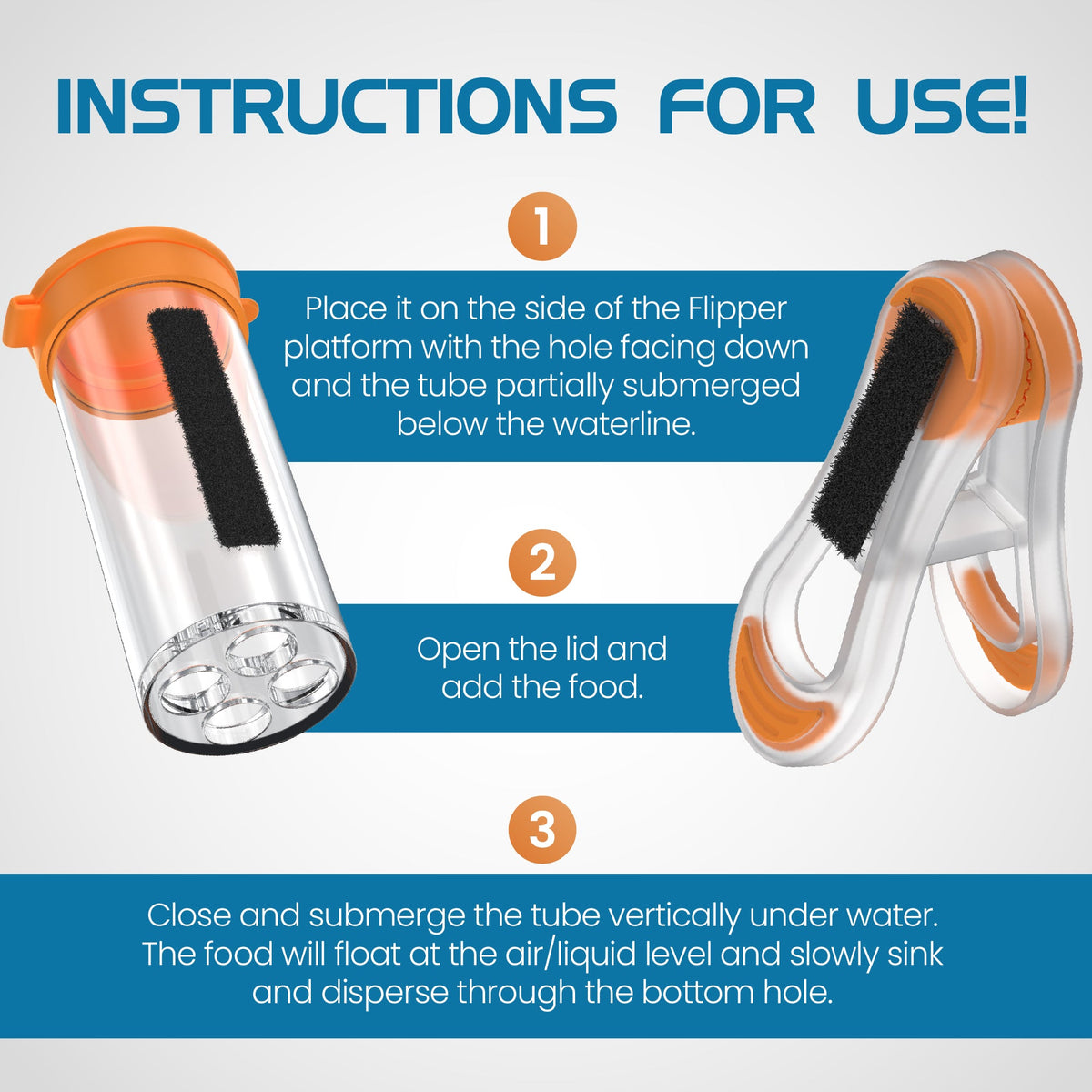 Flipper Feed Aquarium Feeding Kit for Flipper Cleaners