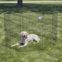 MidWest 30-Inch Exercise Pen, Single Door, 16 Sq Ft Play Area – Essentials for Dogs - Black No Door / 42" H - image 2