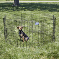 MidWest 30-Inch Exercise Pen, Single Door, 16 Sq Ft Play Area – Essentials for Dogs - Black No Door / 30" H - image 2