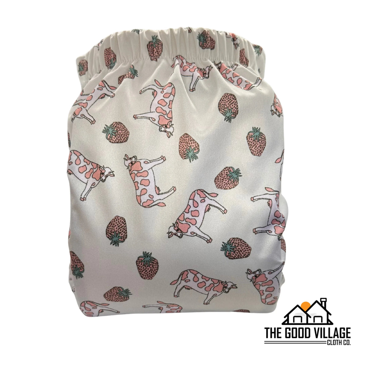 One Size Pocket Diaper - Strawberry Milk - BIG FRENCHIES