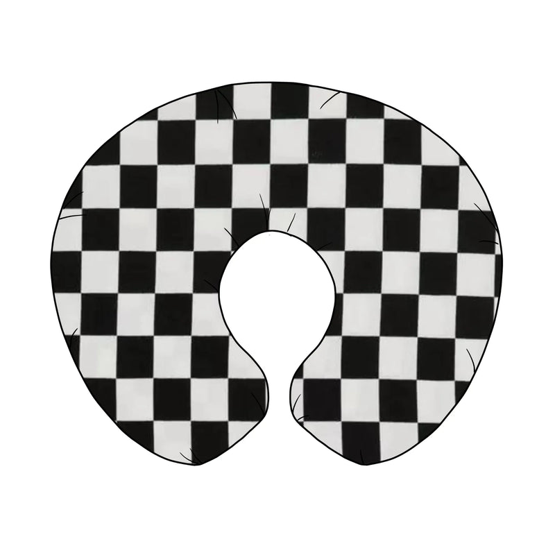 Race Black & White Checkered Nursing Pillow Cover - BIG FRENCHIES