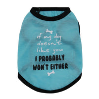 Dog Clothes Summer Clothes Teddy Pet Vest Bears Fadou Small Dogs Puppies Cats Thin Light and Breathable