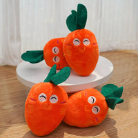 Double Bone Chicken Leg Fruit Carrot Vegetable Pet Dog Cat Plush Squeaky Durable Chew Toy Supplies
