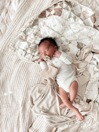 Oat Ribbed Stretch Swaddle - BIG FRENCHIES