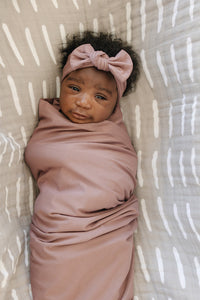 Dusty Rose Bamboo Head Wrap - BIG FRENCHIES