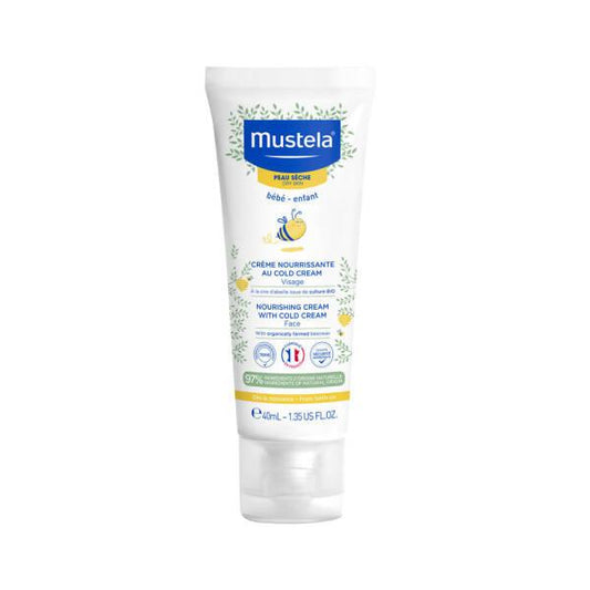Mustela Nourishing Face Cream with Cold Cream - Natural Skincare for Dry Skin, 1.35 fl oz