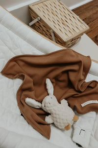 Caramel Waffle Knit Blanket - BIG FRENCHIES
