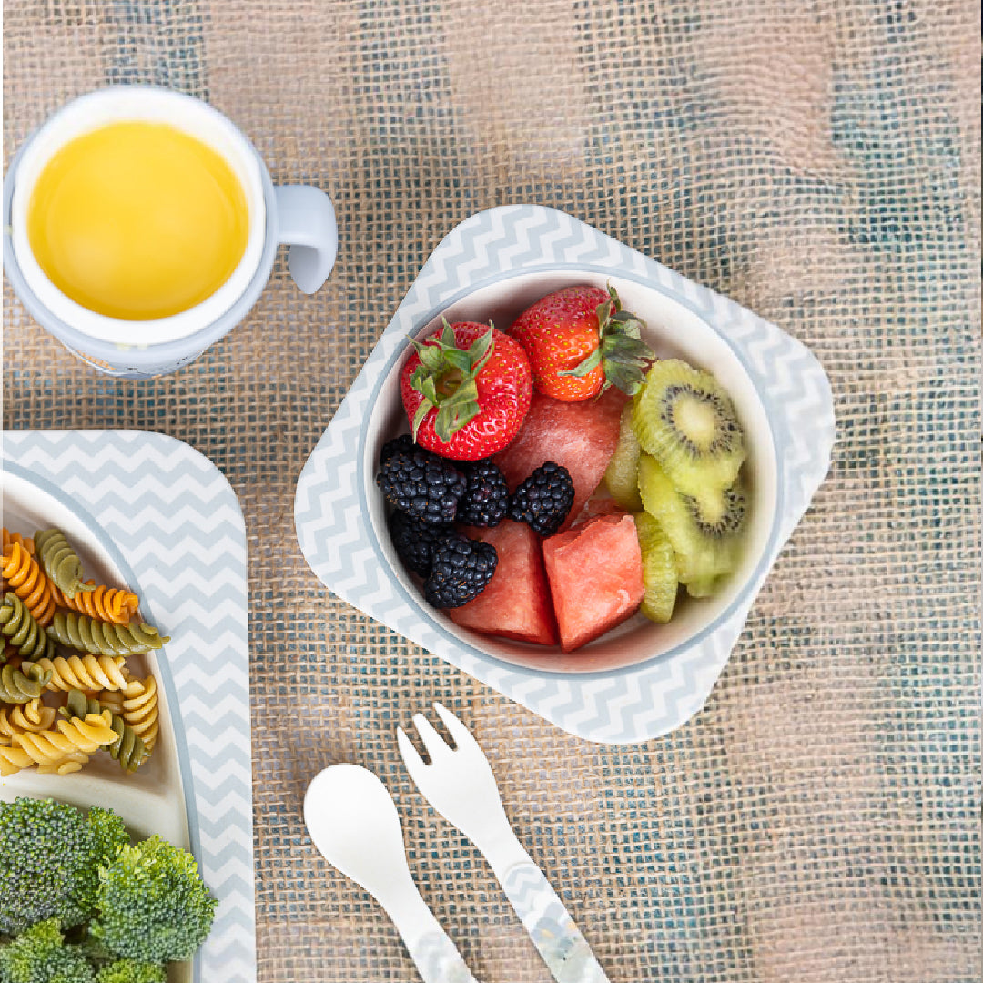 Primo Passi - Bamboo Fiber, Kids Square Bowl, Little Elephant