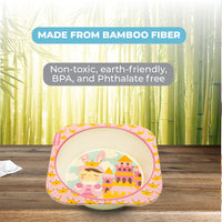 Primo Passi - Bamboo Fiber, Kids Square Bowl, Metoo