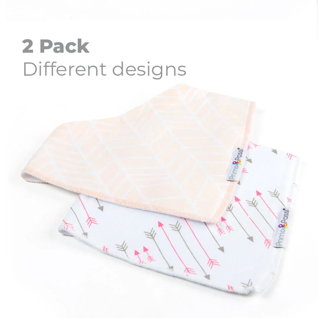 Primo Passi Bandana Bib, Pink Arrows - BIG FRENCHIES