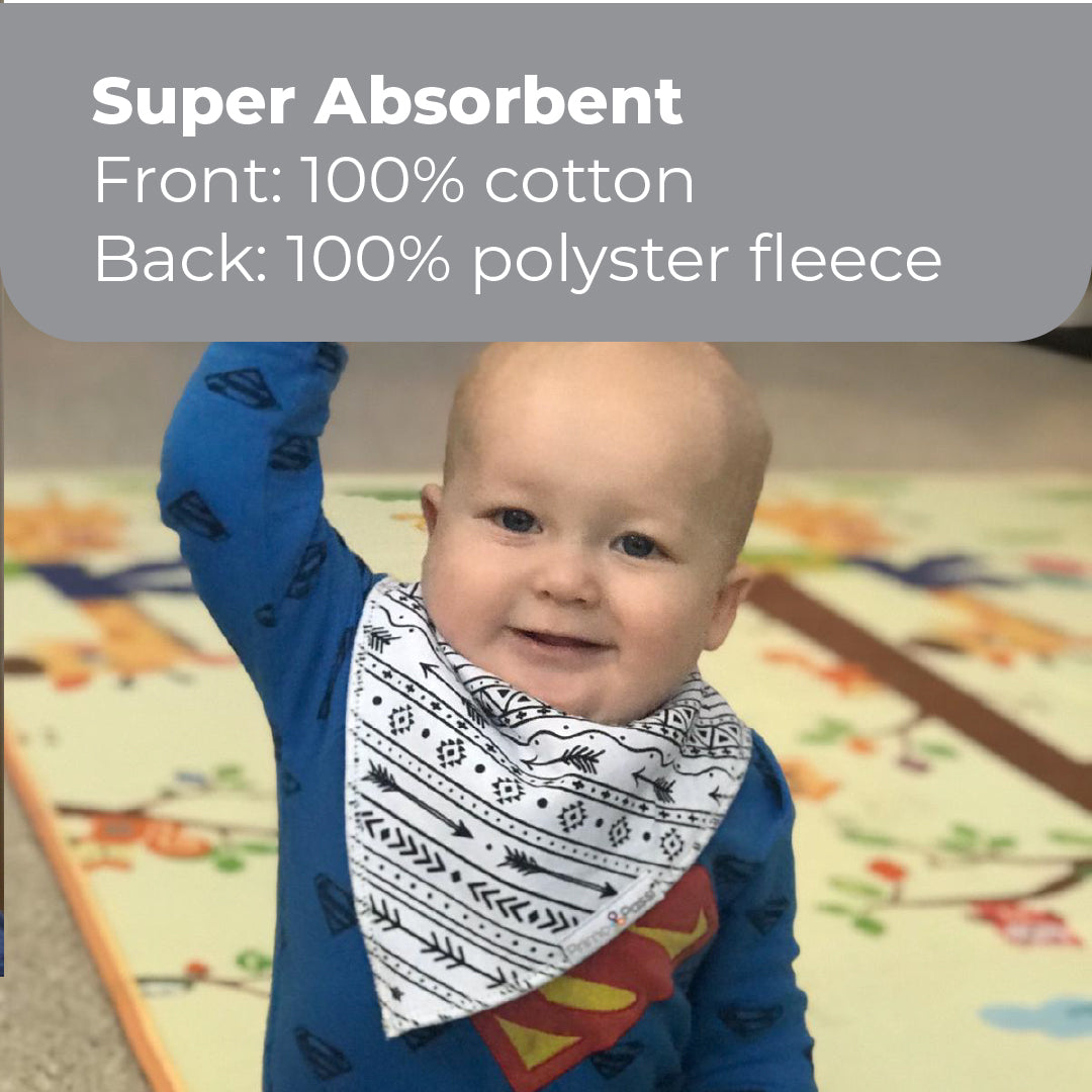 Primo Passi Bandana Bib, White Arrows